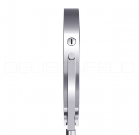 DEUSENFELD WL53CA - Akku Batterie LED Doppel Wand Kosmetikspiegel, 3 Gelenkarme, 5x Vergrößerung + Normalspiegel, Ø20cm, 360° vertikal und horizontal schwenkbar, 3 einstellbare Lichtfarben, 10 Min. Timer, Dimmer, 1800mAh Lithium Akku, USB, chrom